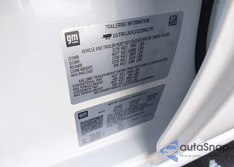 2025 GMC Sierra K1500 Elevation-L from USA, damaged, VIN 1GTRUJEK1SZ266170